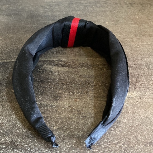 Classic Bee Headband Black Red Gold 2" Knot 1.5" Wide Hair Accessory - Picture 6 of 6